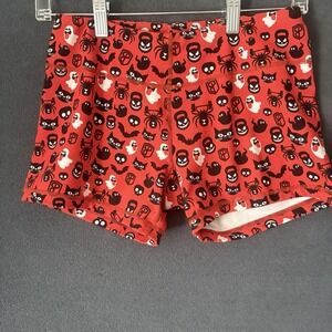 Born Primitive Kettlebell Halloween Compression Workout Shorts Orange Small
